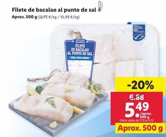 Lidl Filetes de bacalao oferta