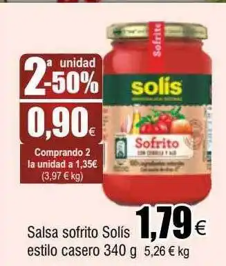 FROIZ Salsa sofrito solís estilo casero oferta