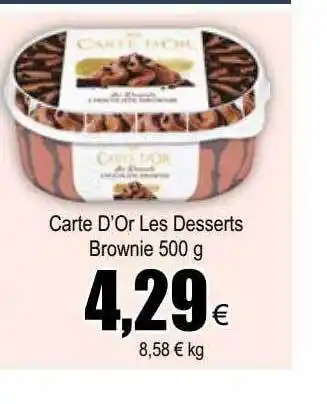 FROIZ Carte d'or les dessert brownie oferta
