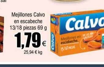 FROIZ Mejillones calvo en escabeche 13-18 piezas oferta