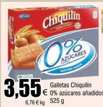 FROIZ Galletas chiquilín 0ù azúcares añadidos oferta