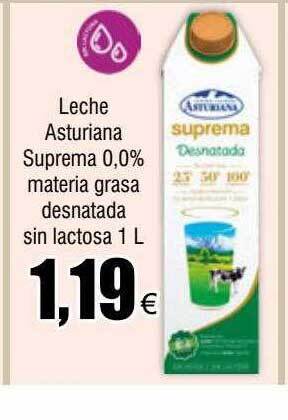 FROIZ Leche asturiana suprema 0.0% materia grasa desnatada sin lactosa oferta