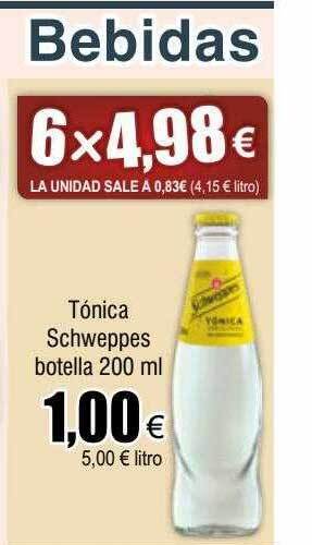 FROIZ Tónica schweppes botella oferta