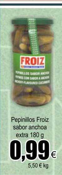 FROIZ Pepinillos froiz sabor anchoa extra oferta