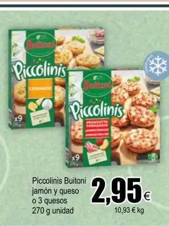 FROIZ Piccolinis buitoni jamón y queso o 3 quesos oferta