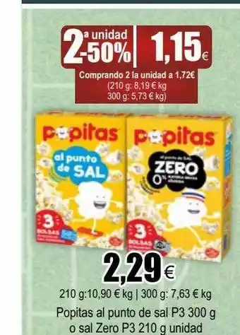 FROIZ Popitas al punto de saal p3 o sal zero oferta