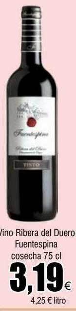 FROIZ Vino ribera del duero fuentespina cosecha oferta