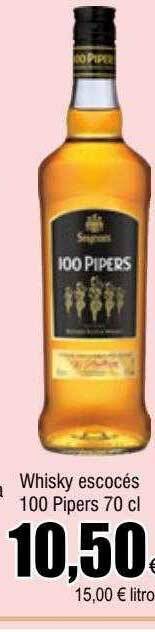 FROIZ Whisky escocés 100 pipers oferta