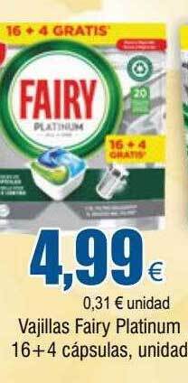 FROIZ Vajillas fairy platinum 16+4 cápsulas oferta