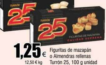 FROIZ Figuritas de mazapán o almendras rellenas turrón oferta