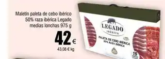 FROIZ Maletín paleta de cebo ibérico 50% raza ibérica legado medias lonchas oferta