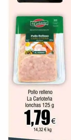 FROIZ Pollo relleno la carloteña lonchas oferta