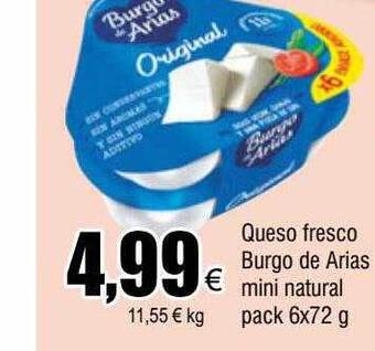 FROIZ Queso fresco burgo de arias mini natural oferta