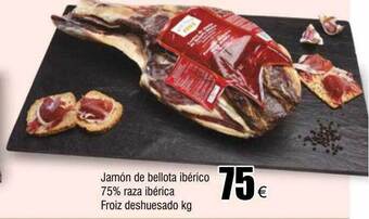 FROIZ Jamón de bellota ibérico 75% raza ibérica froiz deshuesado oferta