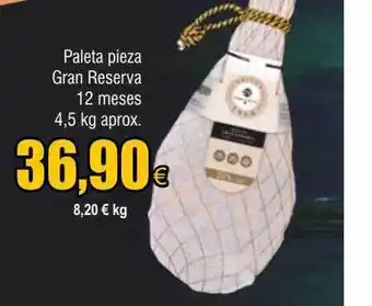 FROIZ Paleta pieza gran reserva 12 meses oferta