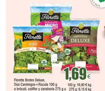 FROIZ Florette brotes deluxe, dúo canónigos + rúcula o brócoli coliflor y zanahoria oferta
