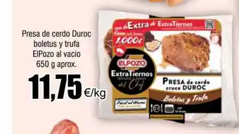 FROIZ Presa de cerdo durco boletus y trufas elpozo al vacío oferta