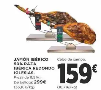 Supercor Jamón ibérico 50% raza ibérica redondo iglesias oferta