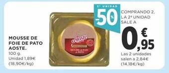 Supercor 2a unidad -50% mousse de foie de pato aoste oferta