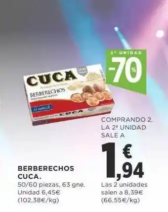 Supercor 2a unidad -70% berberechos cuca oferta