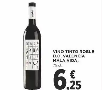 Supercor Vino tinto roble d.o. valencia mala vida. oferta