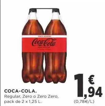 Supercor Coca-cola regular zero o zero zero oferta
