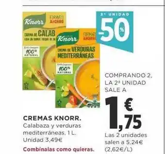 Supercor 2a unidad -50% cremas knorr oferta