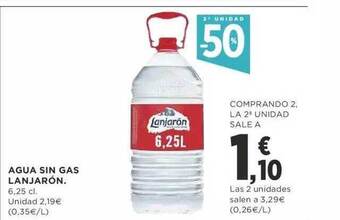 Supercor 2a unidad -50% agua sin gas lanjarón oferta