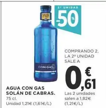 Supercor 2a unidad -50% agua con gas solán de cabras oferta