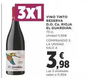 Supercor Vino tinto reserva d.o.ca. rioja el guardián. oferta