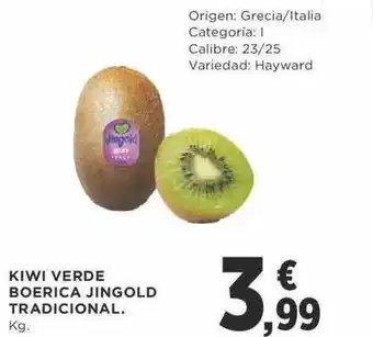Supercor Kiwi verde boerica jingold tradicional oferta