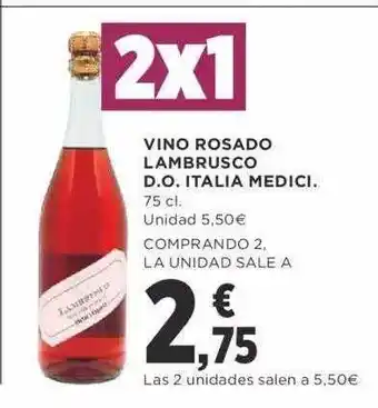 Supercor Vino rosado lambrusco d.o. italia medici. oferta