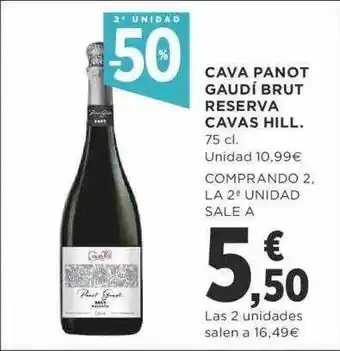 Supercor 2a unidad -50 cava panot gaudí brut reserva cavas hill. oferta