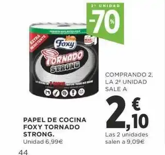 Supercor 2a unidad -70% papel de cocina foxy tornado strong oferta