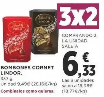 Supercor Bombones cornet lindor oferta