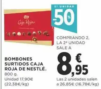 Supercor 2a unidad -50% bombones surtidos caja roja de nestlé oferta