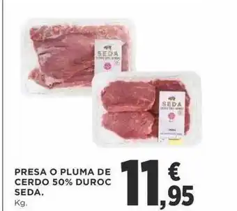 Supercor Presa o pluma de cerdo 50% duroc seda oferta