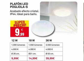 Plafón led pogliola-s