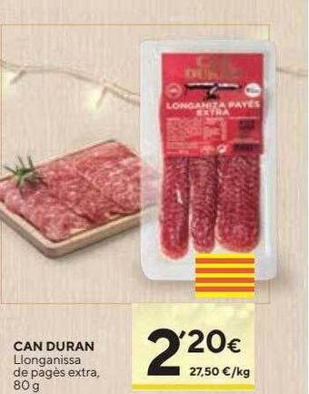 Caprabo Can duran llonganissa de pagès extra oferta