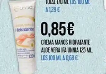 Claudio Crema manos hidrante aloe vera ifa unnia los oferta
