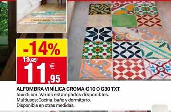 Bricoking Alfombra vinílica croma g10 o g30 txt oferta