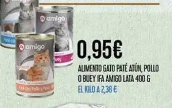 Claudio Alimento gato paté atún pollo o buey ifa amigo lata oferta