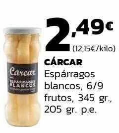Supermercados Lupa Cárcar espárragos blancos 6-9 frutos oferta