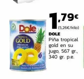 Supermercados Lupa Dole piña tropical gold en su jugo oferta