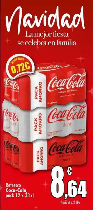 Unide Supermercados Refresco coca-coca pack 12 oferta