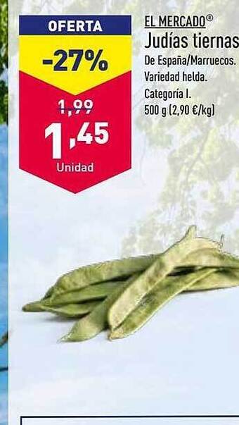 ALDI El mercado judías tiernas oferta