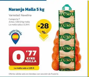 AhorraMas Naranja malla 5 kg oferta