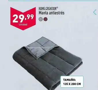 ALDI Home creation manta antiestrés oferta