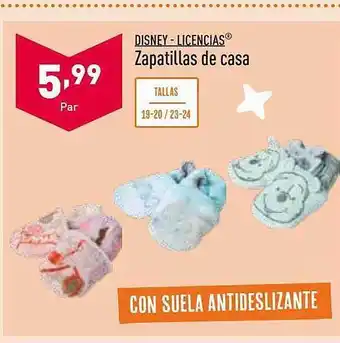 ALDI Disney-licencias zapatillas de casa oferta