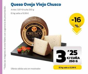 AhorraMas Queso oveja viejo chusco oferta